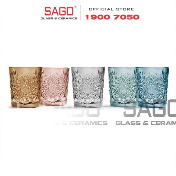  LIBBEY 922295 - Thủy Tinh Cao Cấp Libbey HOBSTAR Color D.O.F Coral Pink  355ml | Nhập Khẩu E.U 