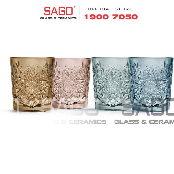  LIBBEY 922318 - Ly Thủy Tinh Cao Cấp Libbey HOBSTAR Color D.O.F Sky Blue 355ml | Nhập Khẩu E.U 