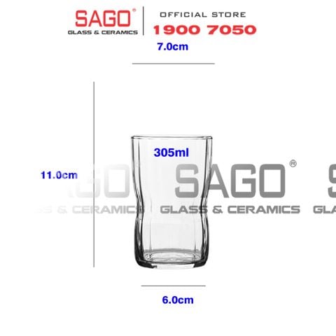  LIBBEY 1060.LUN - Ly thủy tinh Libbey Stacking Pannello Glass 305ml | Thủy Tinh Cao Cấp 