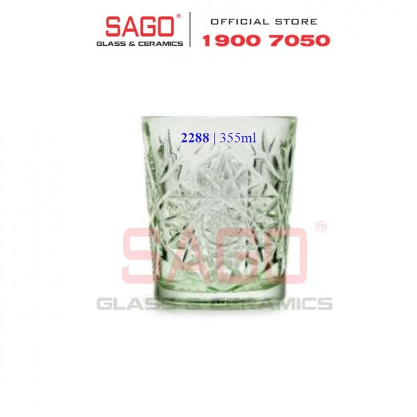  LIBBEY 922288 - Ly Thủy Tinh Cao Cấp Libbey HOBSTAR Color D.O.F Ebony Green 355ml | Nhập Khẩu E.U 