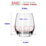  LIBBEY 1072 - Ly Thủy Tinh Libbey L'espirit du vin Rock 330ml | Thủy Tinh Cao Cấp 