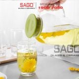  Deli GPH30-1 - Bình Thủy Tinh Chịu Nhiệt Delisoga Borosilicate Glass Pitcher 1800ml Nắp Nhựa | Thủy Tinh Cao Cấp 