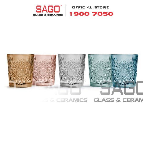  LIBBEY 922318 - Ly Thủy Tinh Cao Cấp Libbey HOBSTAR Color D.O.F Sky Blue 355ml | Nhập Khẩu E.U 