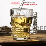  Deli ZB309 - Ly Thủy Tinh Deli Skull Beer Mug 540ml | Thủy Tinh Cao Cấp 