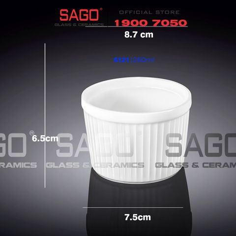  Wilmax England 996121/A - Khuôn Sứ Sọc Cao Wilmax England Procelain 260ml | Sứ Cao Cấp 