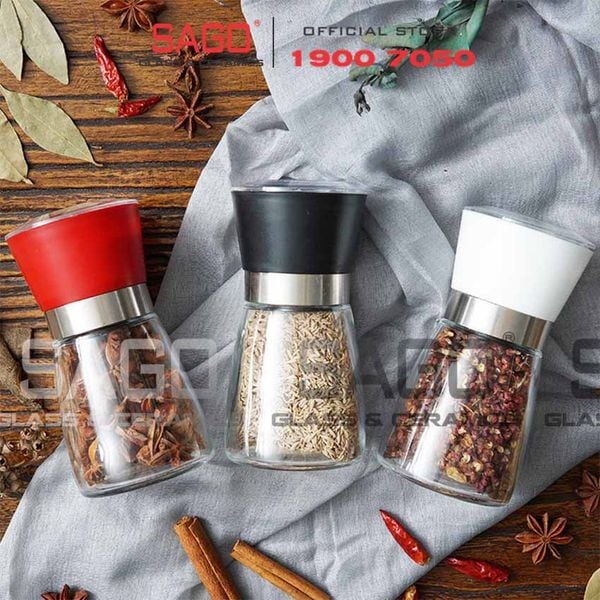  Lọ Thủy Tinh Xay Gia Vị Cao cấp | Màu Sắc Ngẫu Nhiên 