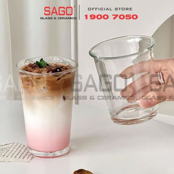  INS 9001 - Ly Thủy Tinh Miệng Loe INS Flared Mouth Highball Glass 360ml | Thủy Tinh Cao Cấp 