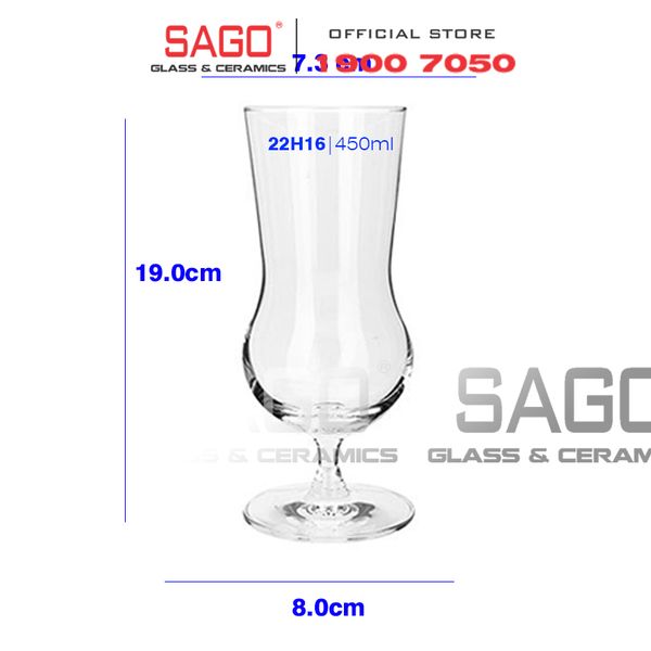  Ocean 1522H16 - Ly Thủy Tinh Ocean Cuba Hurricane 450ml | Nhập Khẩu Thái Lan 