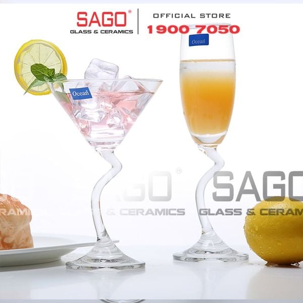  Ocean 1521F06 - Ly Thủy Tinh Ocean Salsa Flute Champagne 165ml | Nhập Khẩu Thái Lan 