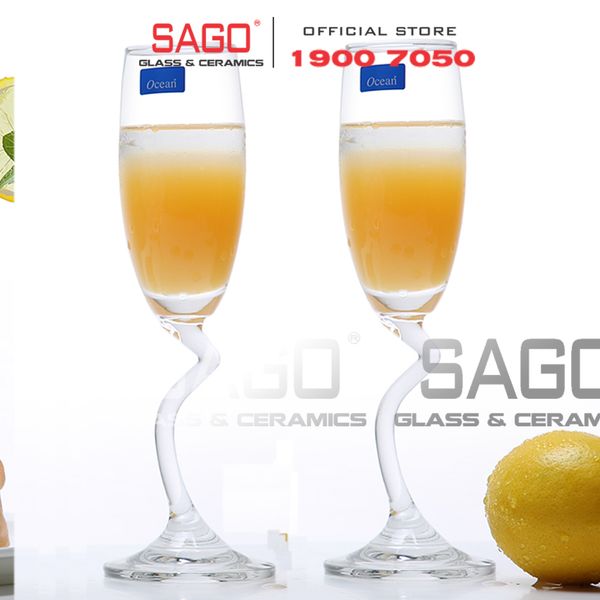  Ocean 1521F06 - Ly Thủy Tinh Ocean Salsa Flute Champagne 165ml | Nhập Khẩu Thái Lan 