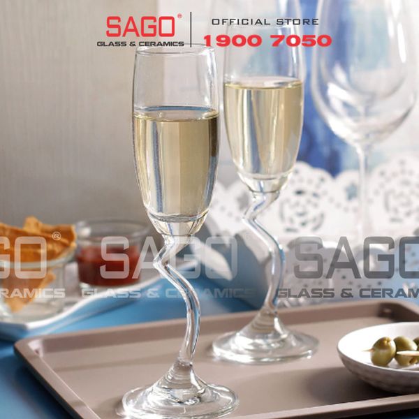  Ocean 1521F06 - Ly Thủy Tinh Ocean Salsa Flute Champagne 165ml | Nhập Khẩu Thái Lan 