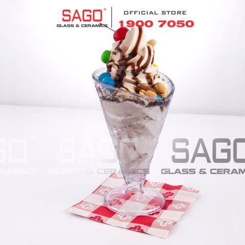  Union GY844.T - Ly Kem Thủy Tinh Union Ốc Quế 180ml | Thủy Tinh Cao Cấp Nhập Khẩu Thái Lan 