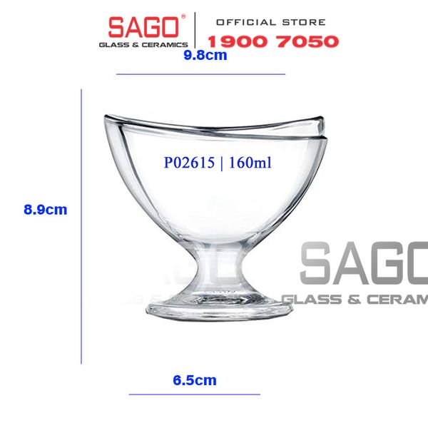  Ocean P02615 - Ly Kem Thủy Tinh Ocean Delight One Scoop Cup 160ml | Nhập Khẩu Thái Lan 