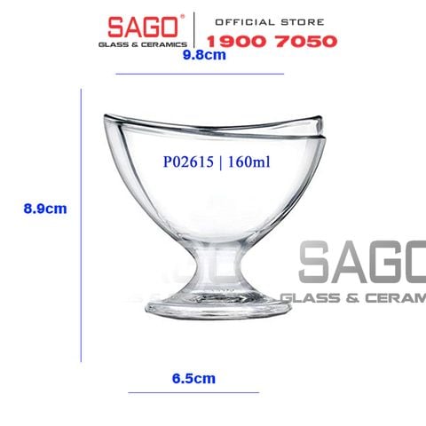  Ocean P02615 - Ly Kem Thủy Tinh Ocean Delight One Scoop Cup 160ml | Nhập Khẩu Thái Lan 