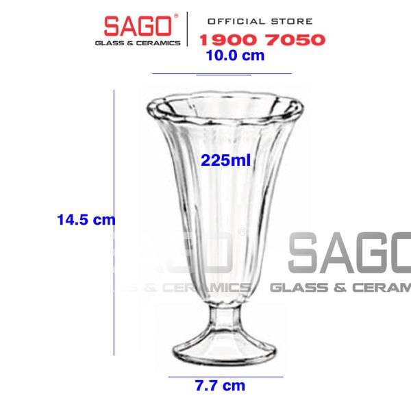  Ocean P00315 - Ly Thủy Tinh Ocean Alaska Sundae Cup 225ml | Nhập Khẩu Thái Lan 
