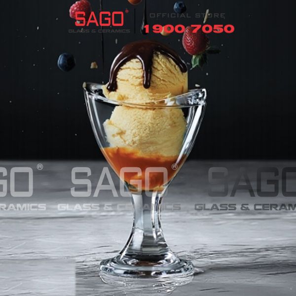  Ocean P02618 - Ly Kem Thủy Tinh Ocean Delight Sundae Cup 223ml | Nhập Khẩu Thái Lan 