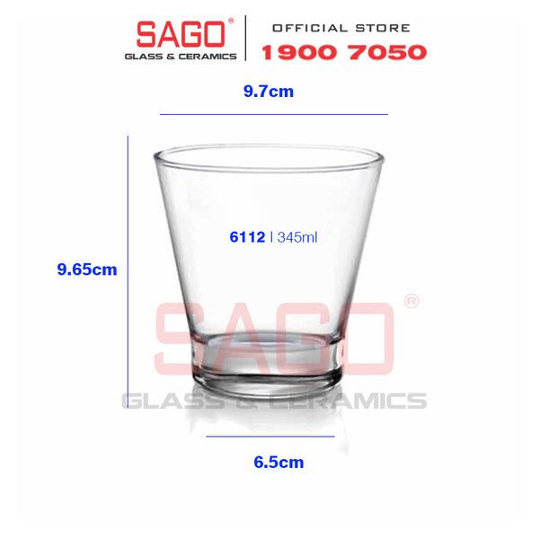  Ocean B16112 - Ly Thủy Tinh Ocean Studio Rock 345ml | Nhập Khẩu Thái Lan 