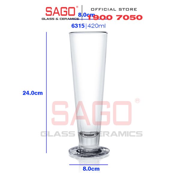  Ocean B16315 - Ly Thủy Tinh Ocean Viva Footed 420ml | Nhập Khẩu Thái Lan 