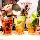  Lucky 10002 - Ly Thủy Tinh Lucky Sọc Khía Trung 380ml | Nhập Khẩu Thái Lan 