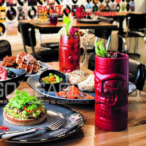  LIBBEY 996050 - Ly Sứ Libbey Tiki Tumbler Red 592ml | Nhập Khẩu E.U 