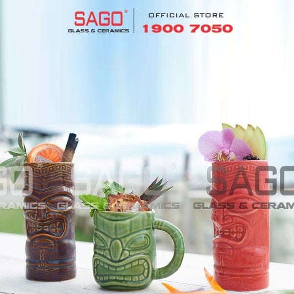  LIBBEY 996050 - Ly Sứ Libbey Tiki Tumbler Red 592ml | Nhập Khẩu E.U 