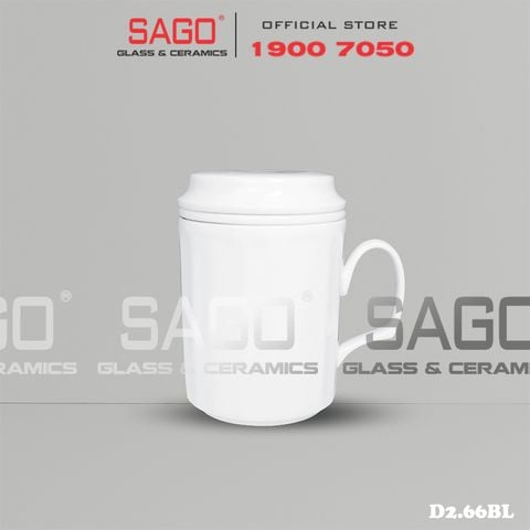  CK D2.66BL - Ly Sứ CK Lọc Trà Có Nắp 365ml 