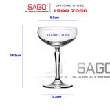  Ocean 1527S07 - Ly Thủy Tinh Ocean Connexion Coupe 215ml | Nhập Khẩu Thái Lan 