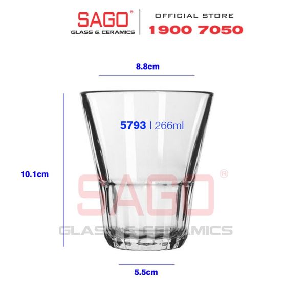  LIBBEY 15793 - Ly Thủy Tinh Libbey Brooklyn Rock 266ml | Thủy Tinh Cường Lực Cao Cấp 