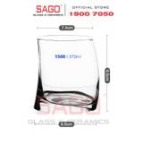  Pasabahce 41500 - Ly Thủy Tinh Pasabahce Penguen Whisky 370ml | Nhập Khẩu Thổ Nhĩ Kỳ 