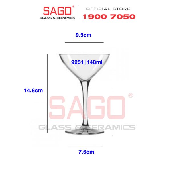  LIBBEY 9251 - Ly Thủy Tinh Libbey Circa Cocktails Cocktail Glass 148ml | Nhập Khẩu USA 