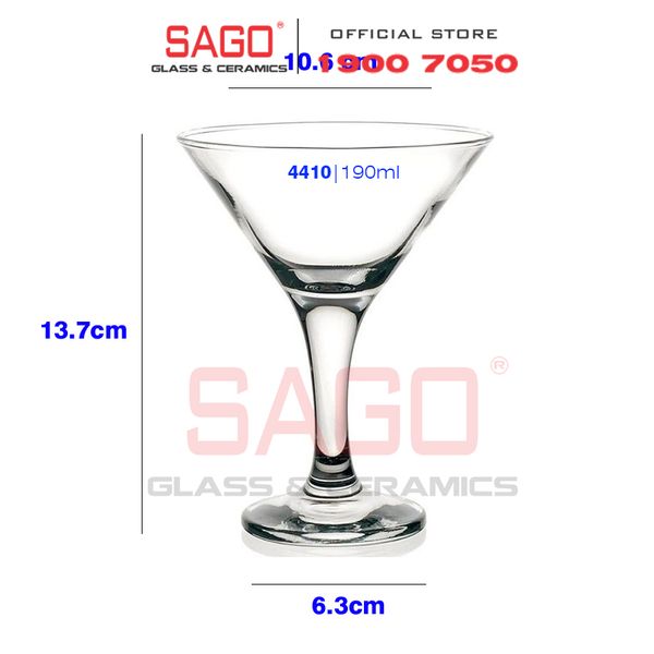  Pasabahce 44410 - Ly Thủy Tinh Pasabahce Capri Bistro Martini 190ml | Nhập Khẩu Thổ Nhĩ Kỳ 