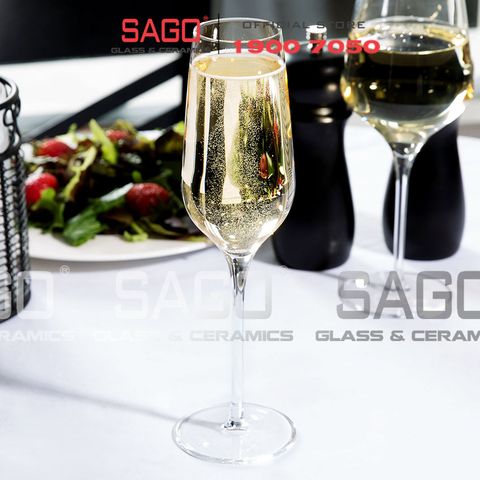  LIBBEY 9332 - Ly Thủy Tinh Libbey Prism 8 Oz Flute 237ml | Nhập Khẩu USA 