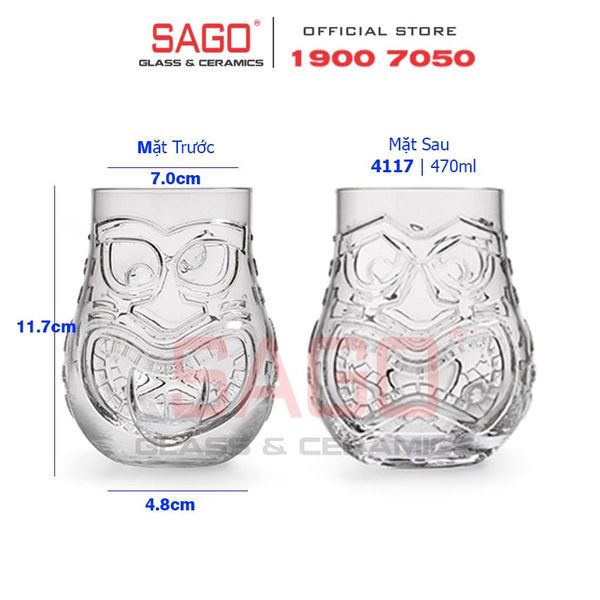 LIBBEY 824117 - Ly Thủy Tinh Libbey Tiki Split 470ml | Nhập Khẩu E.U 