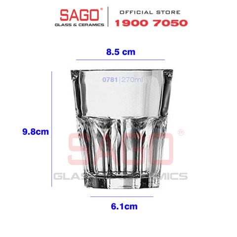  Luminarc D0781 - Ly Thủy Tinh Luminarc Granity Old Fashion Tumbler 270ml | Thủy Tinh Cao Cấp 