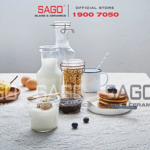  Luigi Bormioli 11965 - Chai thủy tinh Pha Lê Luigi Bormioli LOCK EAT CARAF HP10290 TAP Crystal Glasses 1096ml | Nhập Khẩu Italy 