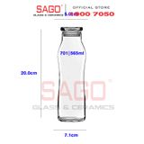  LIBBEY 701 - Bình Nước Thủy Tinh Libbey Trend Swerve Bottle With Lid 565ml | Thủy Tinh Cao Cấp 