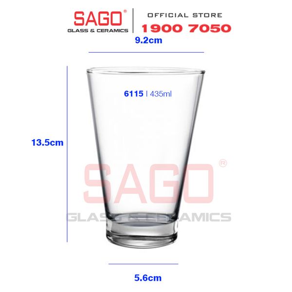  Ocean B16115 - Ly Thủy Tinh Ocean Studio Hi Ball 435ml | Nhập Khẩu Thái Lan 