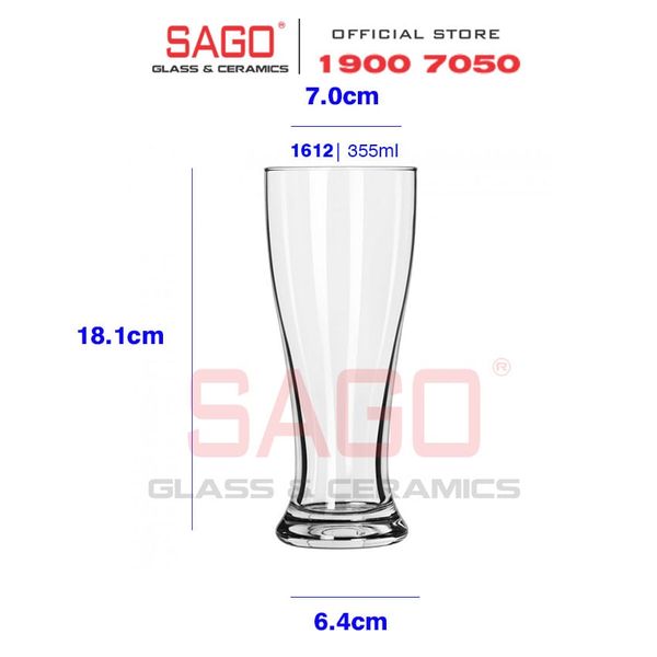  LIBBEY 1612 - Ly thủy tinh Libbey Giant Multi functional Beveragewares 355ml | Thủy Tinh Cao Cấp 