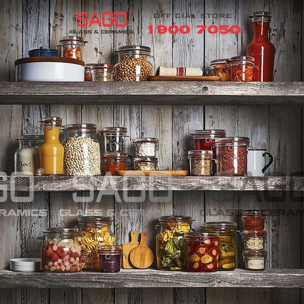  Luigi Bormioli 11963 - Chai thủy tinh Pha Lê Luigi Bormioli LOCK EAT CARAF C/TAPPO Crystal Glasses 343ml | Nhập Khẩu Italy 