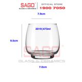  LIBBEY 12019 - Ly Thủy Tinh Cao Cấp Libbey Orbital Rocks 473ml | Nhập Khẩu USA 