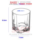  Pasabahse 42348  - Ly Thủy Tinh Pasabahse Luna Rocks 368ml | Nhập Khẩu Thổ Nhĩ Kỳ 