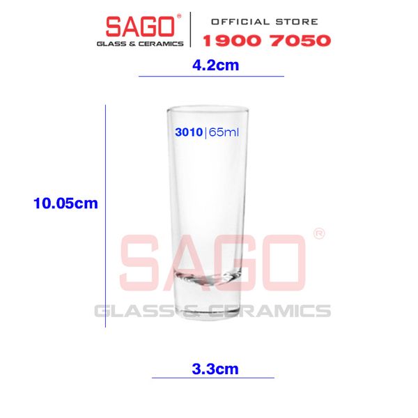  Ocean P03010 - Ly Thủy Tinh Ocean San Marino Shot 65ml | Nhập Khẩu Thái Lan 