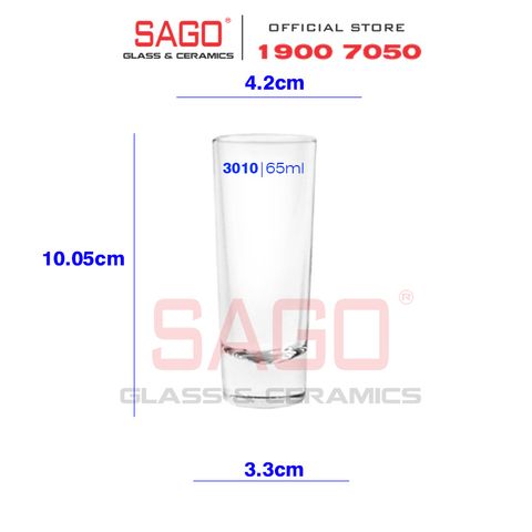  Ocean P03010 - Ly Thủy Tinh Ocean San Marino Shot 65ml | Nhập Khẩu Thái Lan 