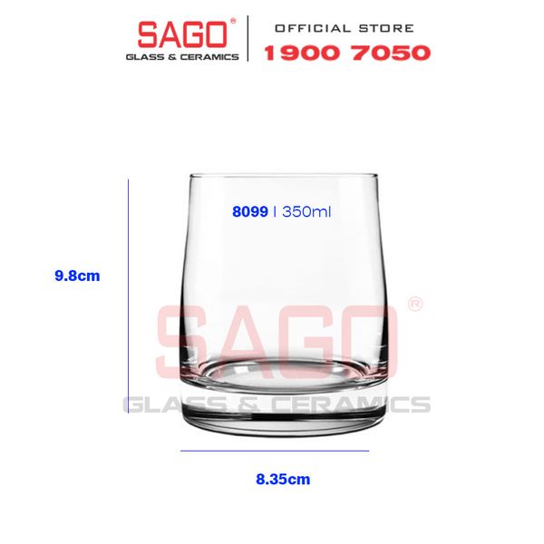  LIBBEY 928099 - Ly Thủy Tinh Libbey Stark DOF 350ml | Nhập Khẩu E.U 