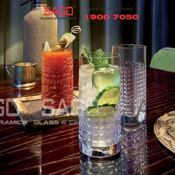  Luigi Bormioli 12418/02 - Ly thủy tinh Pha Lê Luigi Bormioli Tumbler Charme Hi-Ball Crystal Glasses 480ml | Nhập Khẩu Italy 