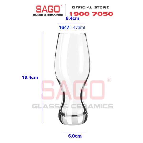  LIBBEY 1647 - Ly Thủy Tinh Libbey Craft Beer GLass 473ml | Thủy Tinh Cao Cấp 