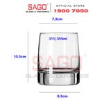  LIBBEY 2311 - Ly Thủy Tinh Libbey Vibe Double Old Fashioned 355ml | Thủy Tinh Cao Cấp 