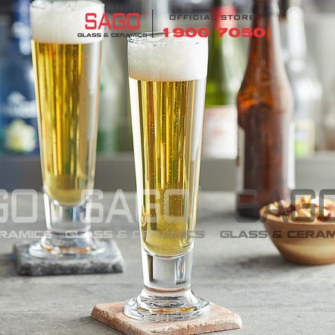  Pasabahce 41099 - Ly Thủy Tinh Pasabahce Cin Cin Footed Pilsner 410ml | Nhập Khẩu Thổ Nhĩ Kỳ 