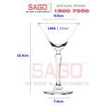  LIBBEY 601404 - Ly Thủy Tinh Libbey Spksy Martini 193ml | Nhập Khẩu E.U 