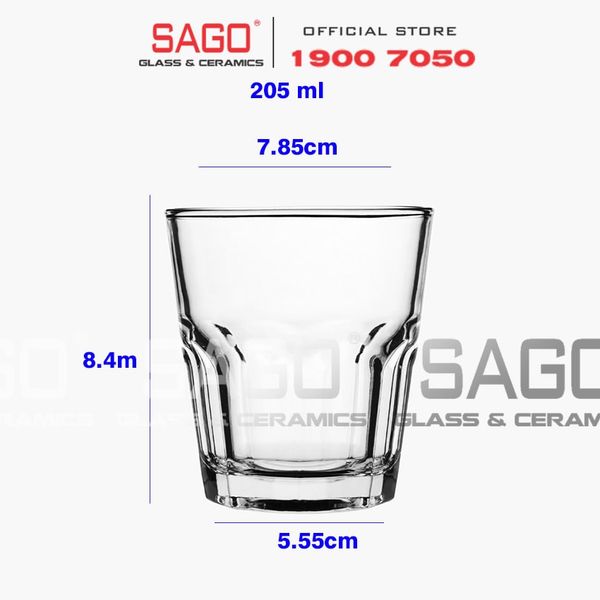  Deli Y5012 - Ly Thủy Tinh  Deli Central Rock 205ml | Thủy Tinh Cao Cấp 